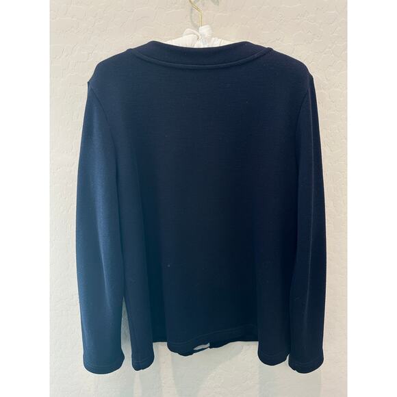 SAINT JAMES L’Atelier Navy Wool Cotton Cardigan Jacket France | Size Small - Picture 5 of 9